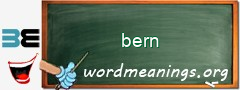 WordMeaning blackboard for bern